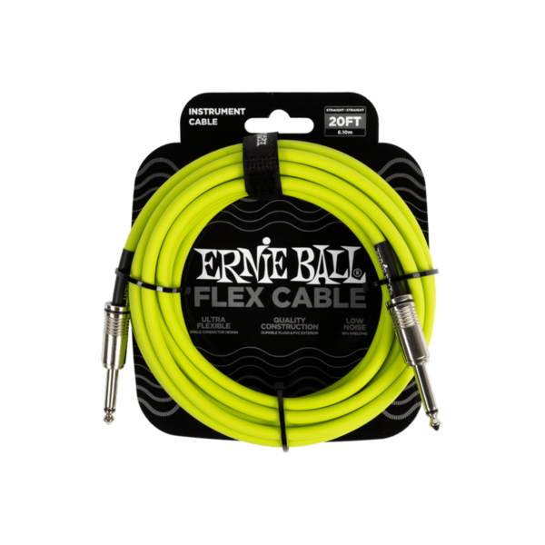 Cabo Instrumento Ernie Ball Flex 20 PO6419 6,09M R/R Green