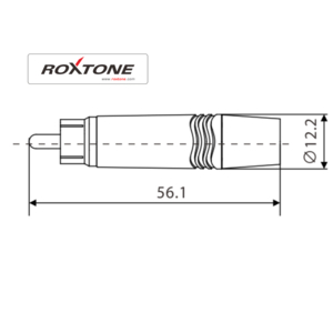 Conector Roxtone RCA RF2CS-NG 2RCA Macho Verm/Preto