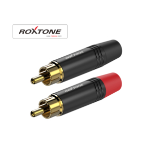 Conector Roxtone RCA RF2CS-NG 2RCA Macho Verm/Preto