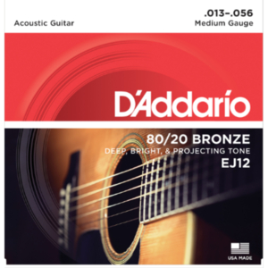 Encordoamento DAddario Violão EJ-12 Bronze .013