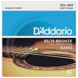 Encordoamento Violão Aço 011 Daddario EZ 910 B+PL011 Bronze