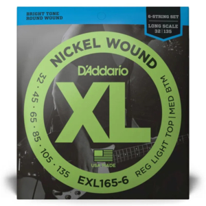 Encordoamento Baixo DAddario EXL165-6 Nickel Wound 0.032-0,135