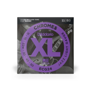 Encordoamento Guitarra Daddario ECG 24 Chromes Flat Wound 0.12