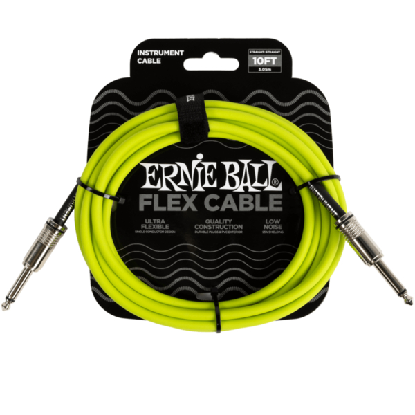 Cabo Instrumento Ernie Ball Flex 10 P06414 3,04M R/R Green