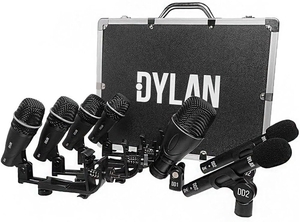 Kit MIcrofone Bateria Dylan DD-7 Com Case