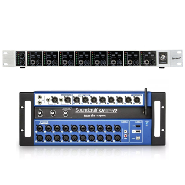 Kit Mesa de Som UI24R + Powerplay Lexsen LHA8000