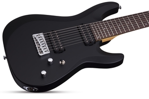 Guitarra Schecter C-8 Deluxe Satin Black SBK 8 cordas #440 