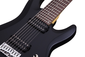 Guitarra Schecter C-8 Deluxe Satin Black SBK 8 cordas #440 