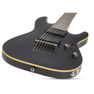 Guitarra Schecter Demon-7 Aged Black Satin ABKS 7C #3662 