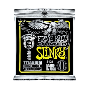 Encordoamento Guitarra Ernie Ball 010 046 3121 Coated Titanium Slinky