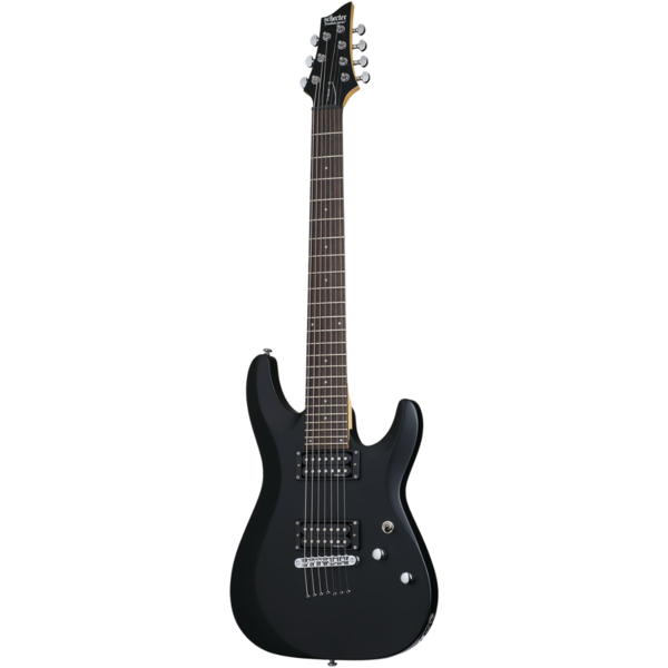 Guitarra Schecter C-7 Deluxe Satin Black 7 Cordas #437