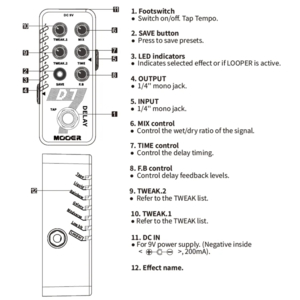 Pedal Mooer D7 Digital Delay