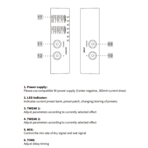 Pedal Mooer D7 X2 Delay Dual Footswitch Stereo