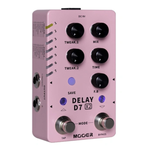 Pedal Mooer D7 X2 Delay Dual Footswitch Stereo