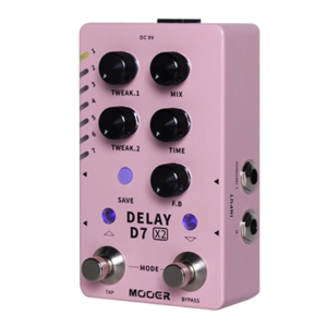 Pedal Mooer D7 X2 Delay Dual Footswitch Stereo