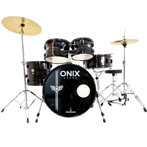 Bateria Nagano Onix Skinny Exotic 5 Peças c/Bancos e Pratos