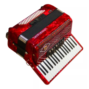 Acordeon Todeschini YW827 Vermelho 120 Baixos 41 Teclas 7 Registros