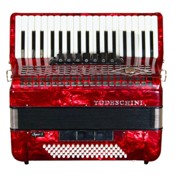 Acordeon Todeschini YW870 Vermelho 80 Baixos 37 Teclas