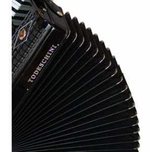 Acordeon Todeschini YW827 Preto 120 Baixos 41 Teclas 7 Registros