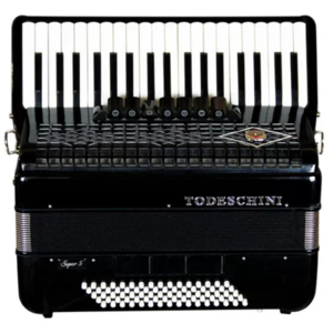 Acordeon Todeschini YW870 Preto 80 Baixos 37 Teclas