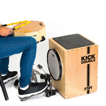 Cajon FSA KickBox Double FKB02 Natural C/Captação Dupla