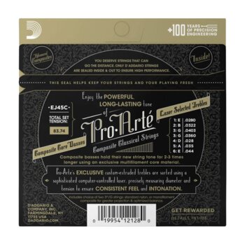 Encordoamento Daddario Violão EJ45C Composto Tensão Média