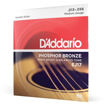 Encordoamento Daddario Violão EJ17 Phosphor Bronze .013