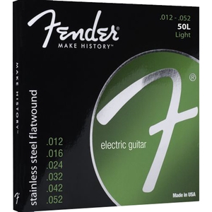 Encordoamento Guitarra Fender 50 L 012-052 Steel Flatwound