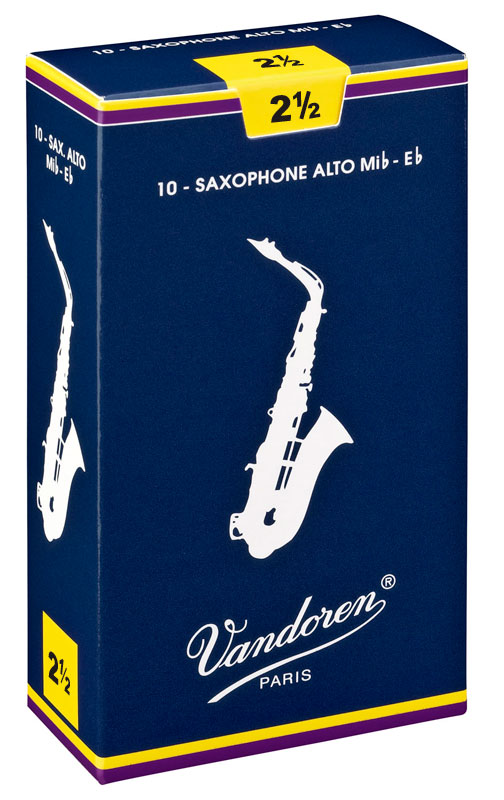 Palheta Vandoren Tradicional Sax Alto SR 2125 Nº 2,5